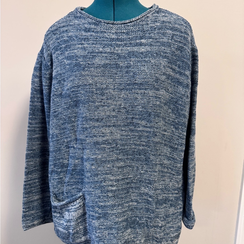 Blue Crew Neck Sweater